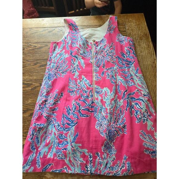 Lilly Pulitzer Capri Pink Samba Cathy Shift Dress Sz 16 - Picture 5 of 5